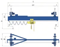 Кран однобалочный г/п 1,0т / 6,3-36м подвесной электрический